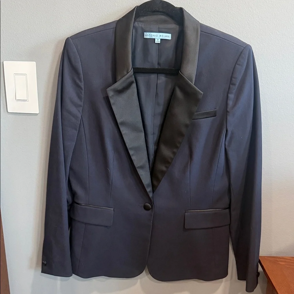 Antonio Melani Navy and Black Blazer